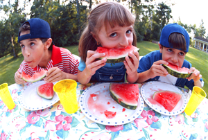 osceola water melon eating contest 4th of july