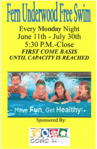swim with fern, osceola iowa free summer swim night, summer activities osceola
