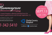 clarke county hospital mammogram appointments