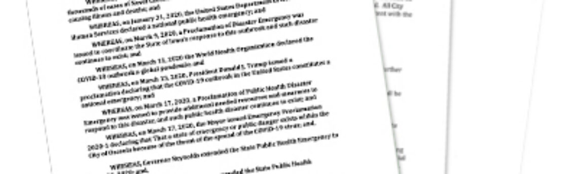 NEW: May 27, 2020 – City of Osceola Emergency Proclamation – 2020-7