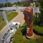 warrior osceola statue in clarke county iowa