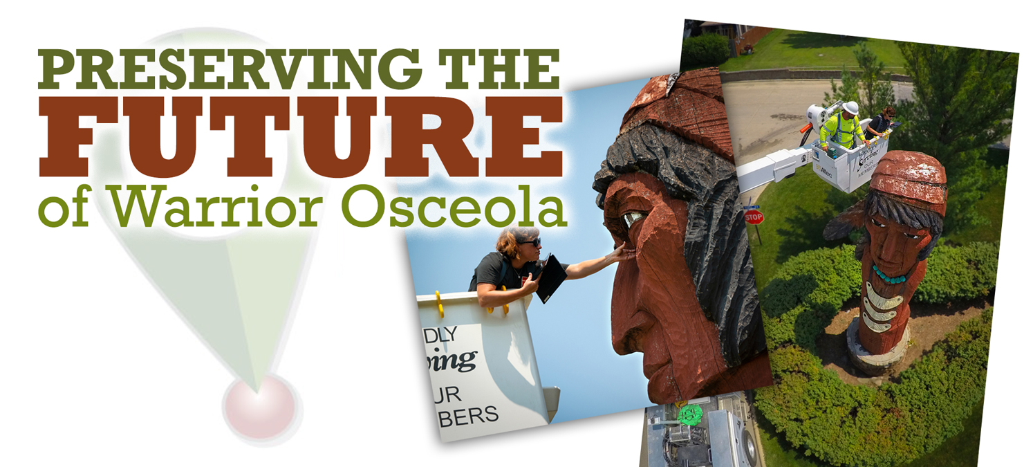preserving warrior osceola statue in clarke county iowa