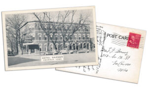 Postcard of Osceola’s Hotel Garner from 1954