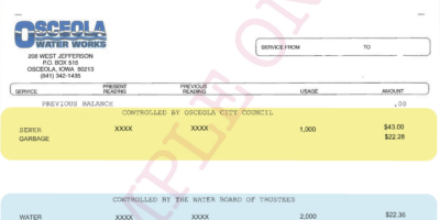 Osceola Water Works - Breaking Down Your Osceola Utility Bill