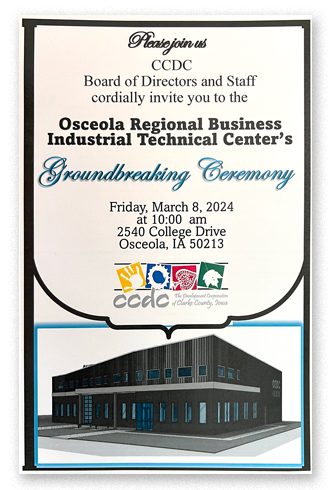 Osceola's ORBIT Education Center Groundbreaking invitation