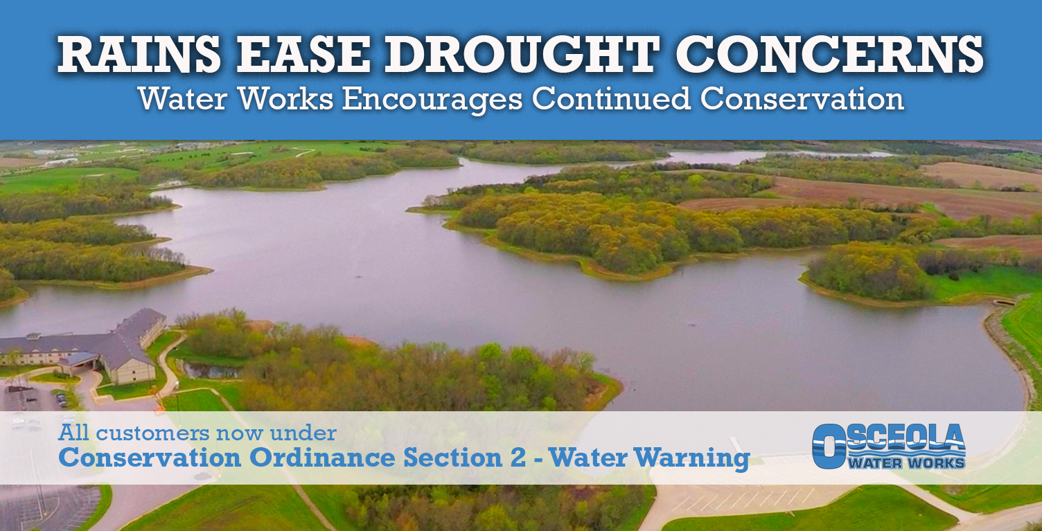 water conservation level in osceola iowa