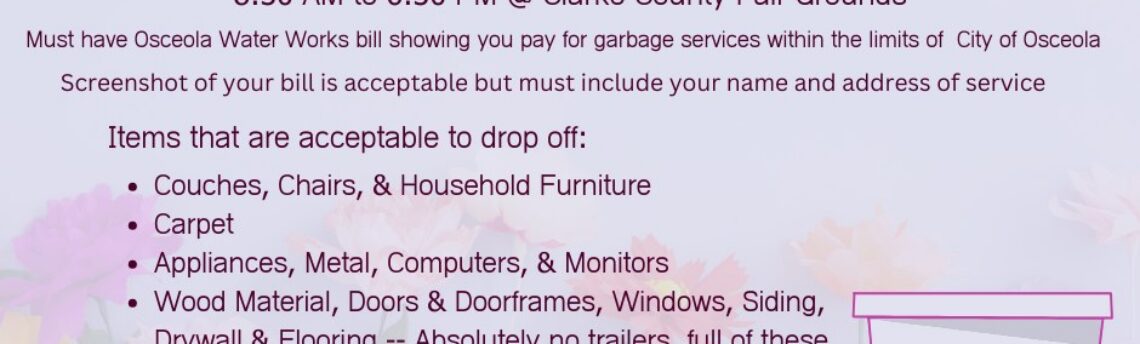 Clean-Up Week — City Strongly Encourages Community-Wide Participation