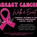 breast cancer walk clarke county hospital