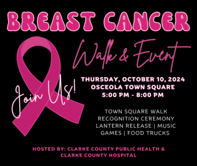 breast cancer walk clarke county hospital