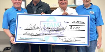 Team Blue Iowa Donates Funds to Clarke County Hospital