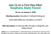 Celebrate the New Year with a First Day Hike at Stephens State Forest.