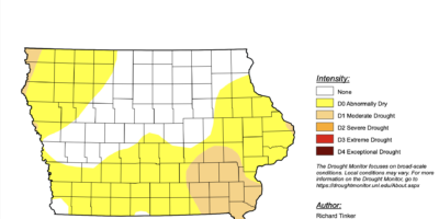 Iowa drought map for february 17 2026